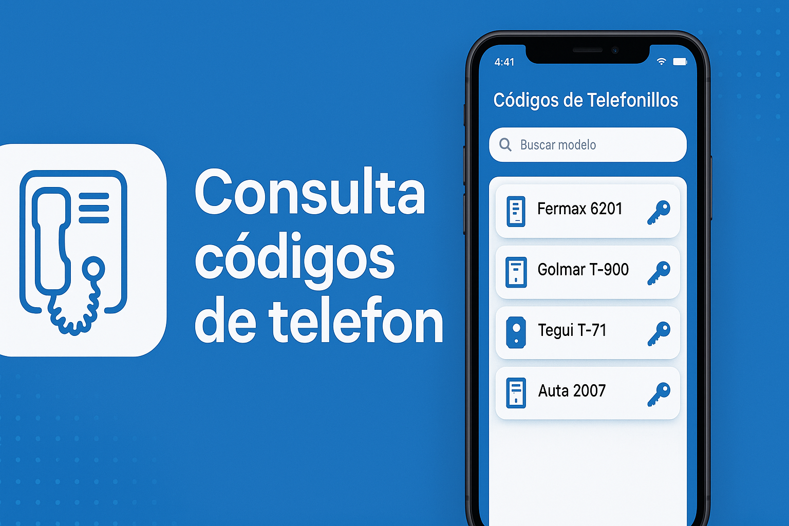 app versión móvil códigos colores telefonillos